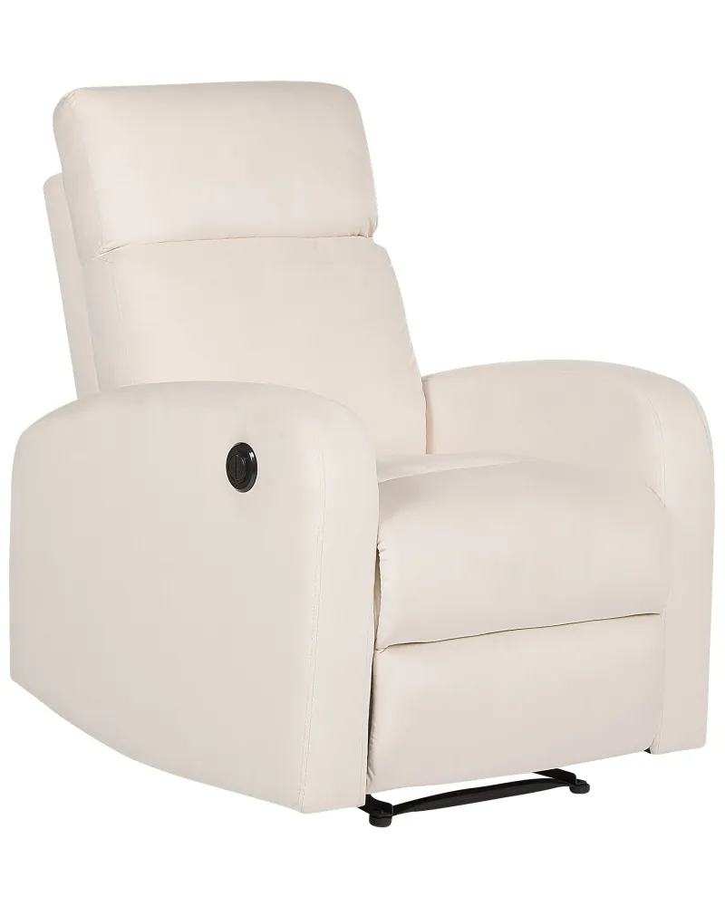 Sedia reclinabile elettrica VERDAL Velluto Crema