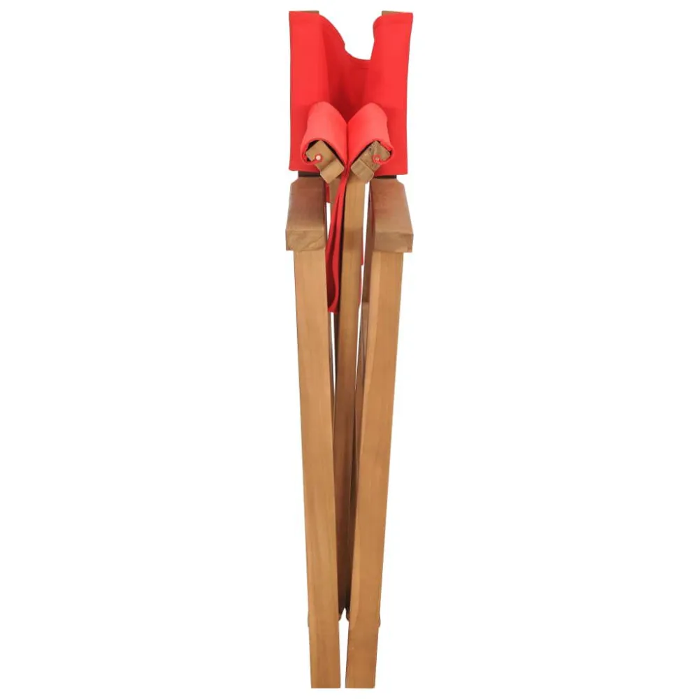 Sedia da Regista Legno Massello di Teak Rosso