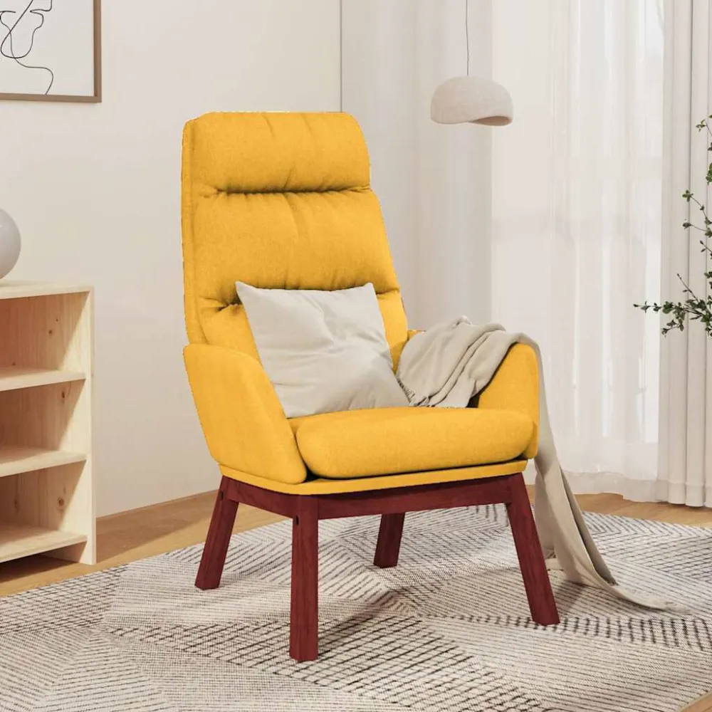 Sedia Relax Giallo Senape Tessuto