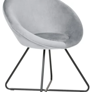 Sedia da salotto velluto grigio evidente FLOBY II