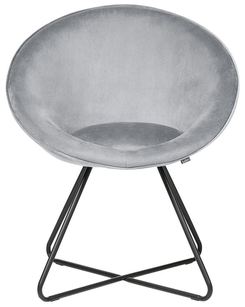 Sedia da salotto velluto grigio evidente FLOBY II