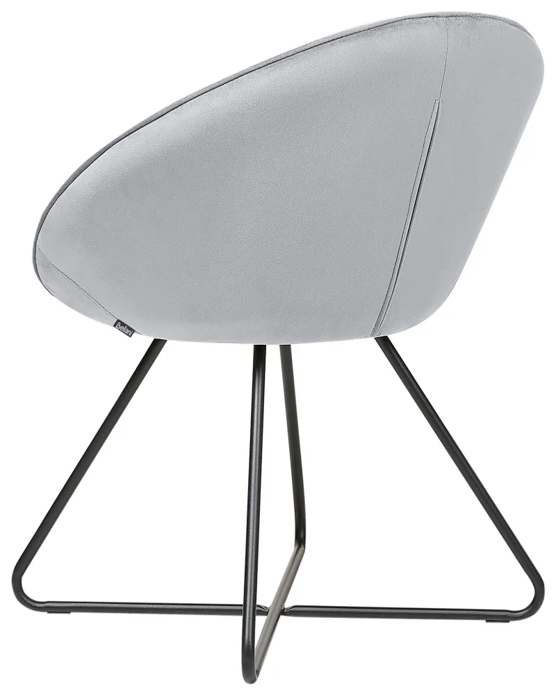 Sedia da salotto velluto grigio evidente FLOBY II