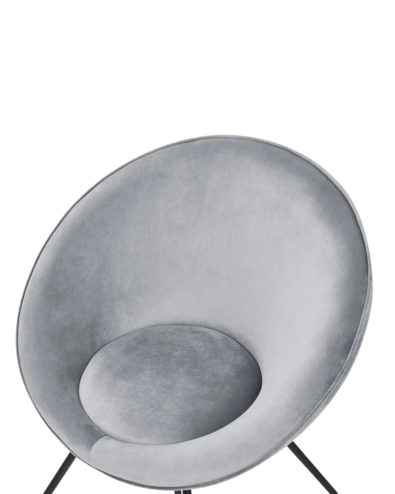 Sedia da salotto velluto grigio evidente FLOBY II