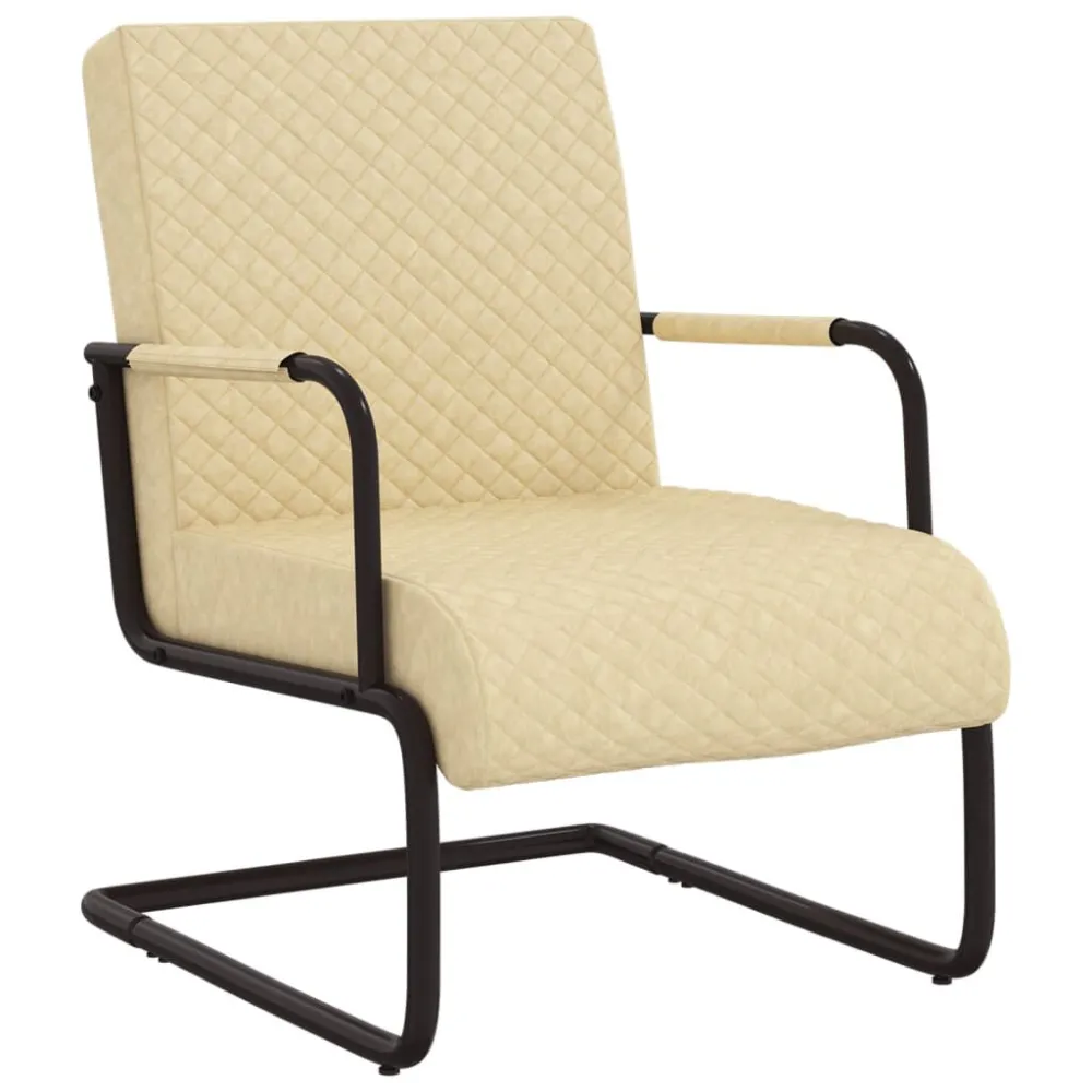 Sedia Sbalzo Crema Similpelle