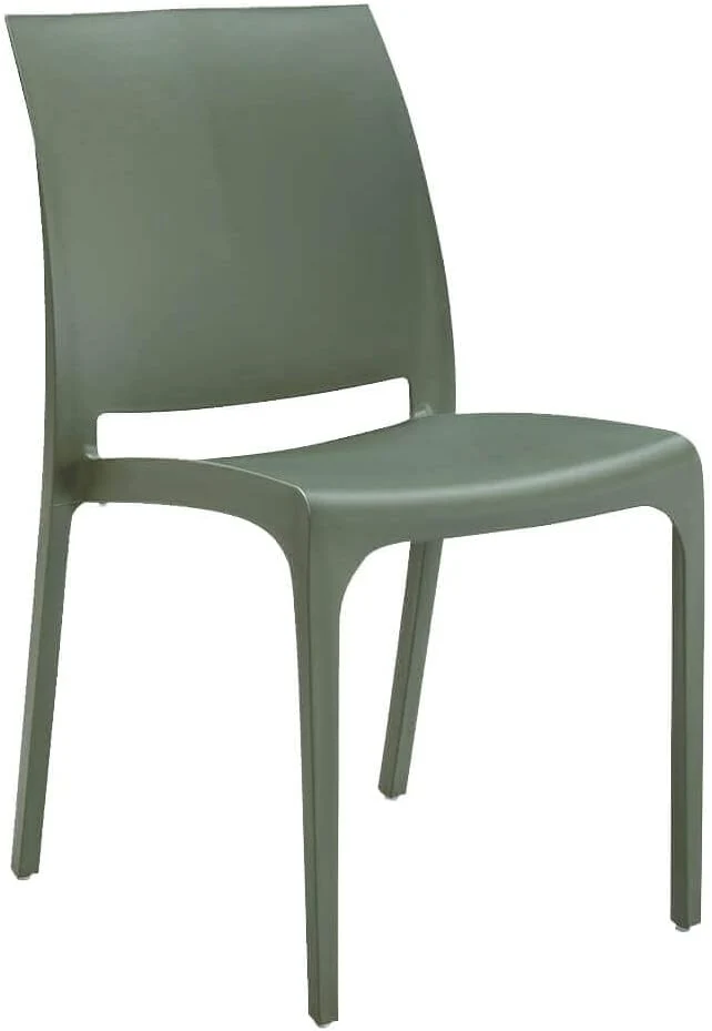Sedia set 4 pz resina impilabile made Italy design per interno esterno SOFIA Verde Salvia