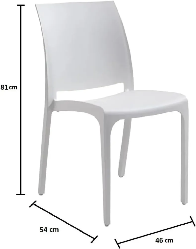 Sedia set 4 pz resina impilabile made Italy design per interno esterno SOFIA Verde Salvia