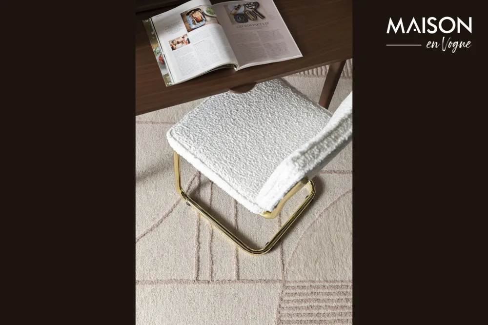 Sedia Teddy tessuto bianco Zuiver - 85cm