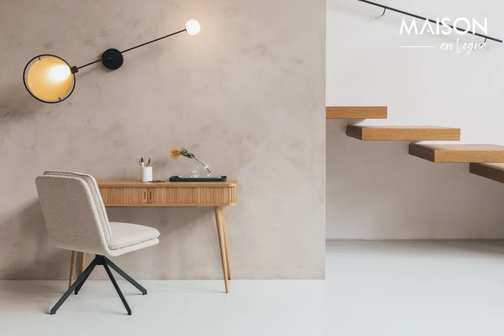 Sedia Tyler tessuto bianco Zuiver - 85cm
