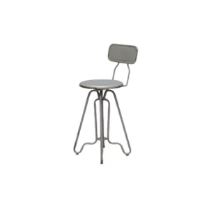 Sedia Valéry metallo grigio Chehoma - 88cm