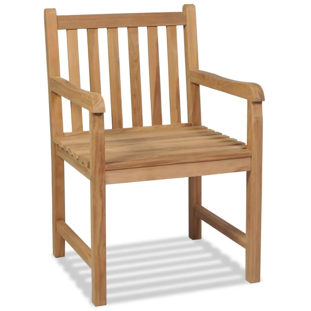 Sedie da Esterno 2 pz Legno Massello di Teak