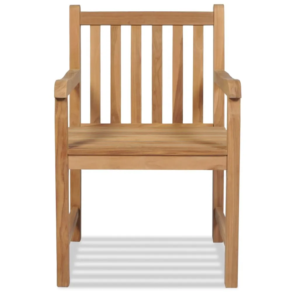 Sedie da Esterno 2 pz Legno Massello di Teak