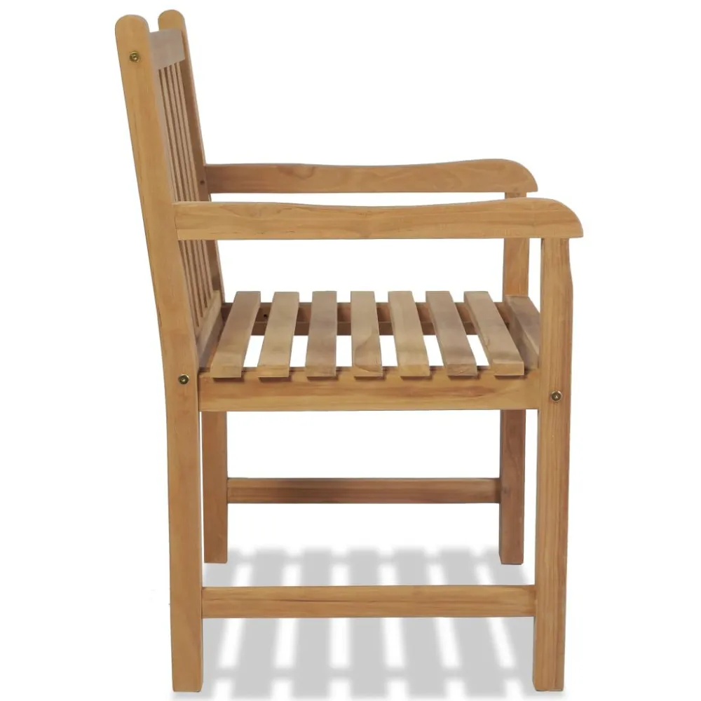 Sedie da Esterno 2 pz Legno Massello di Teak
