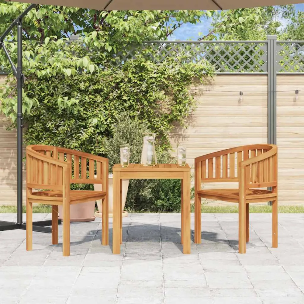 Sedie Forma di Banana 2 pz Legno Massello de Teak
