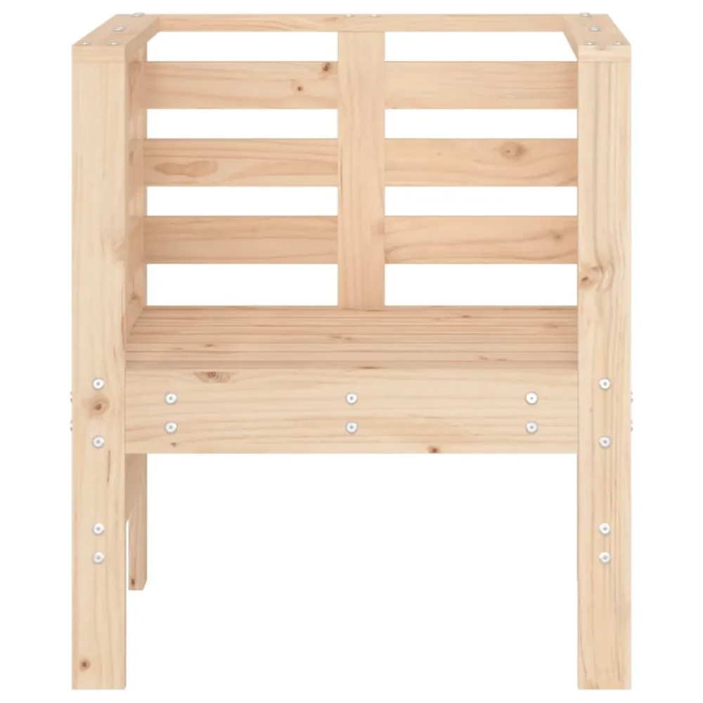 Sedie da Giardino 2pz 61,5x53x71 cm Legno Massello di Pino