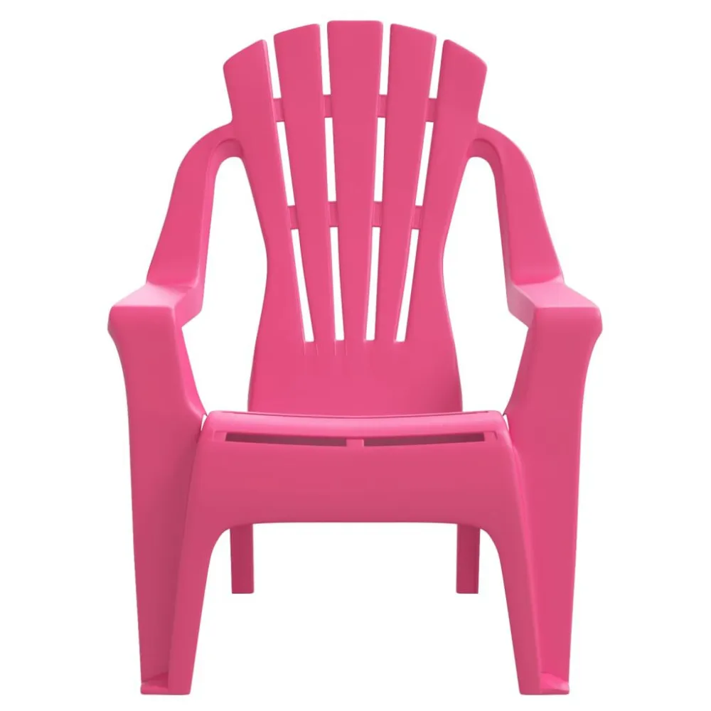 Sedie Giardino 2pz Bambini Rosa 37x34x44cm PP Aspetto Legno