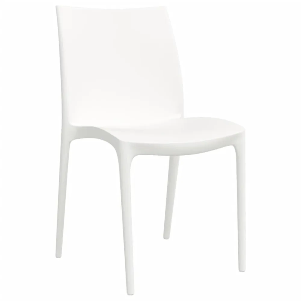 Sedie da Giardino 2 pz Bianche 50x46x80 cm Polipropilene