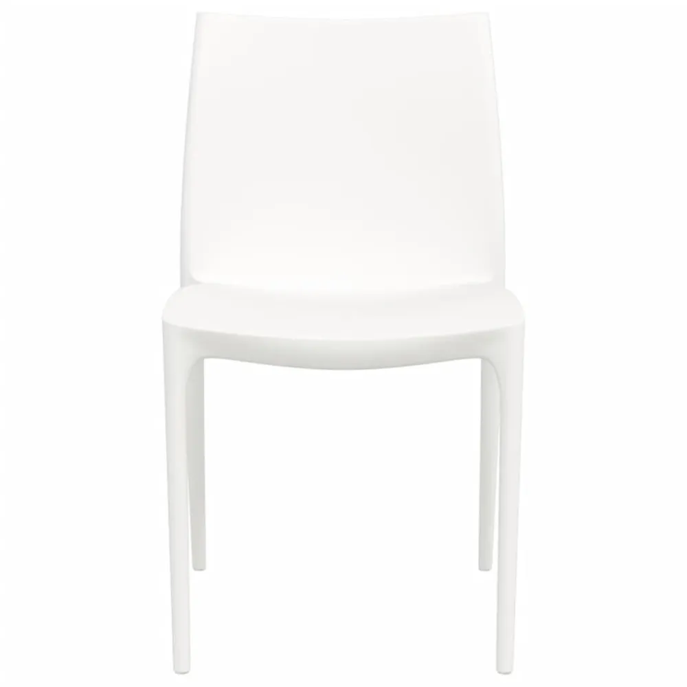 Sedie da Giardino 2 pz Bianche 50x46x80 cm Polipropilene