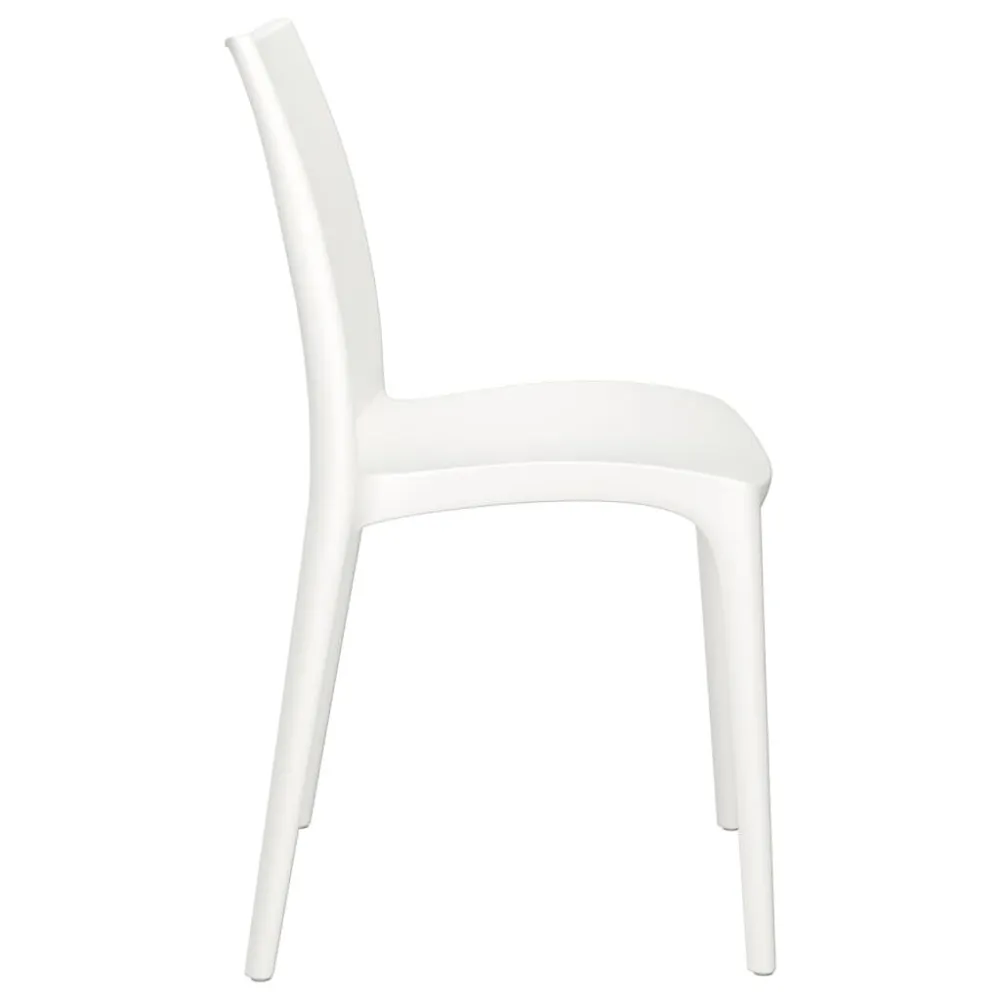 Sedie da Giardino 2 pz Bianche 50x46x80 cm Polipropilene
