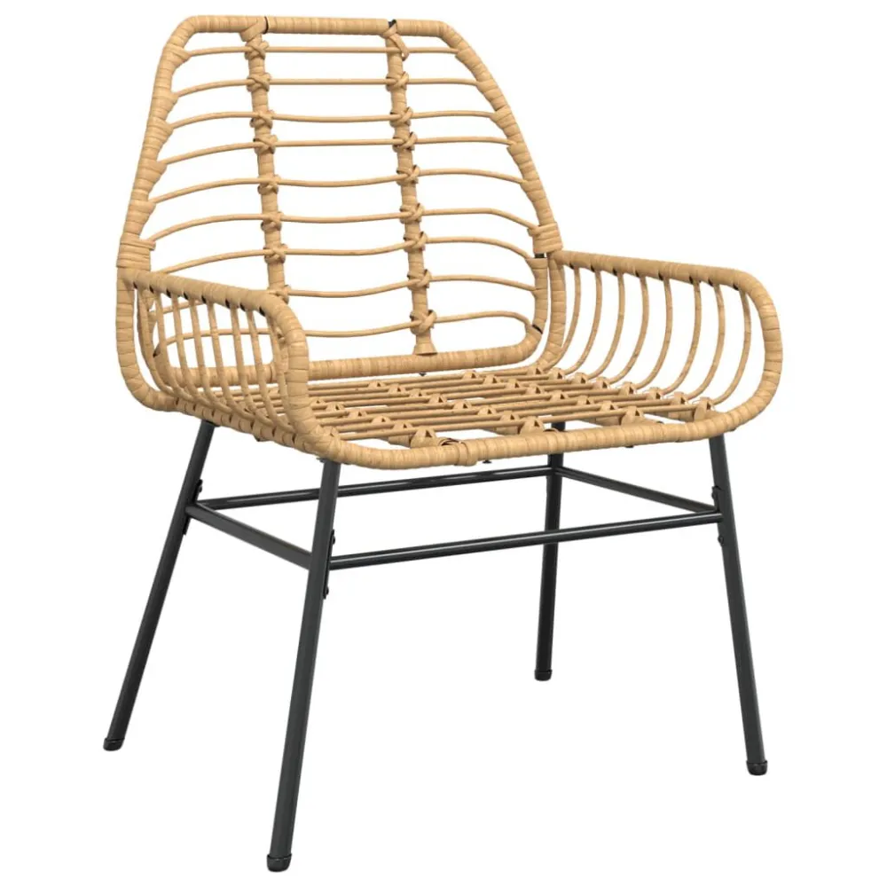 Sedie da Giardino 2 pz Marroni Polyrattan