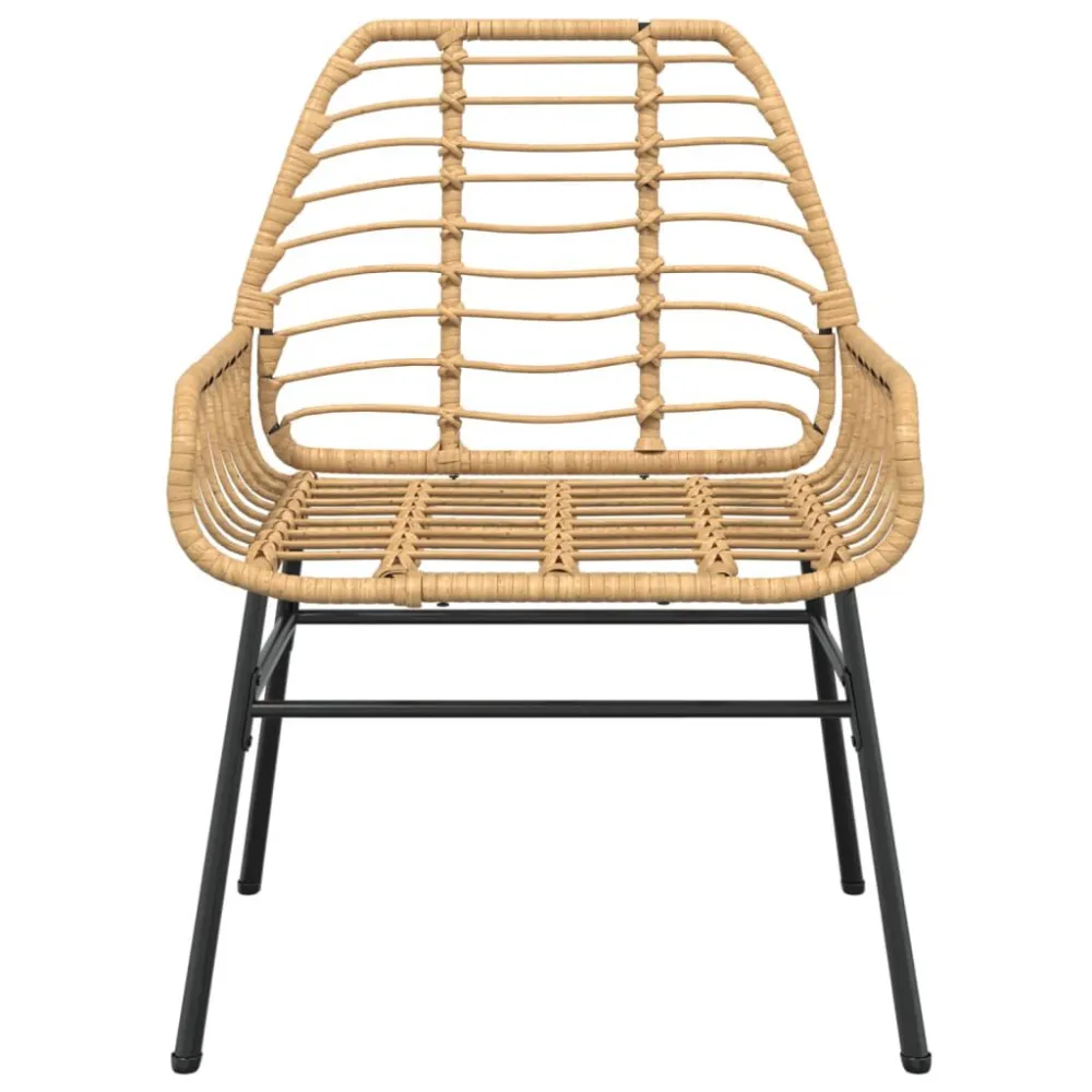 Sedie da Giardino 2 pz Marroni Polyrattan