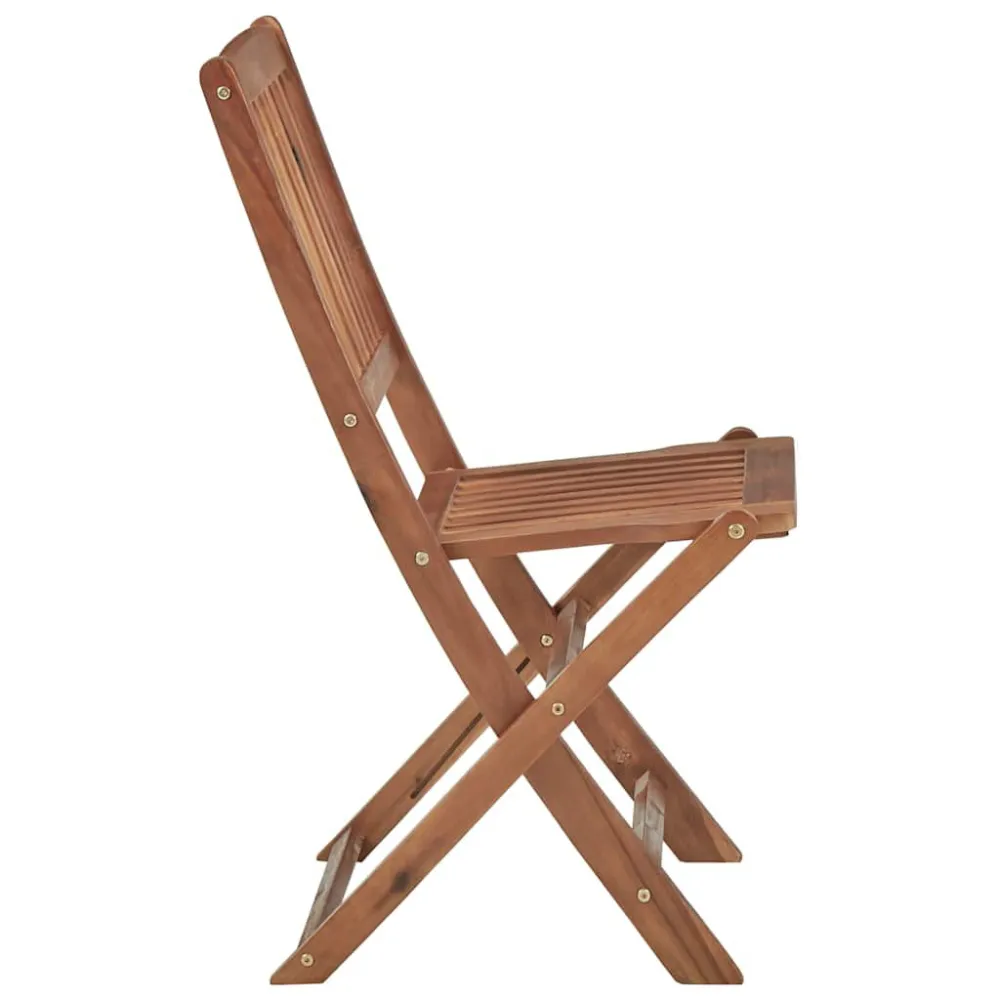 Sedie da Giardino Pieghevoli 6 pz Legno Massello di Acacia