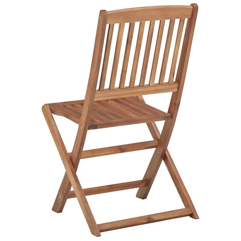 Sedie da Giardino Pieghevoli 6 pz Legno Massello di Acacia