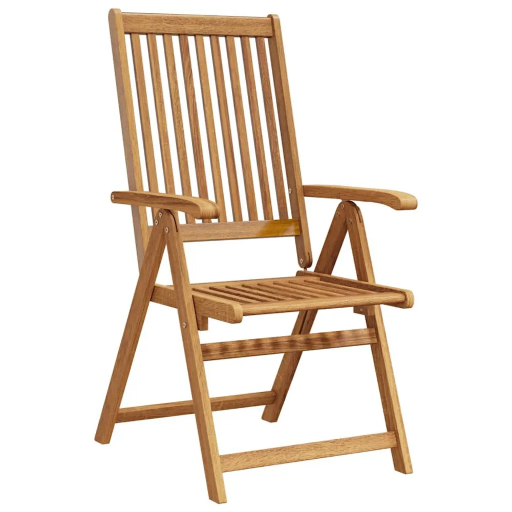 Sedie da Giardino Pieghevoli 3 pz Legno Massello d'Acacia