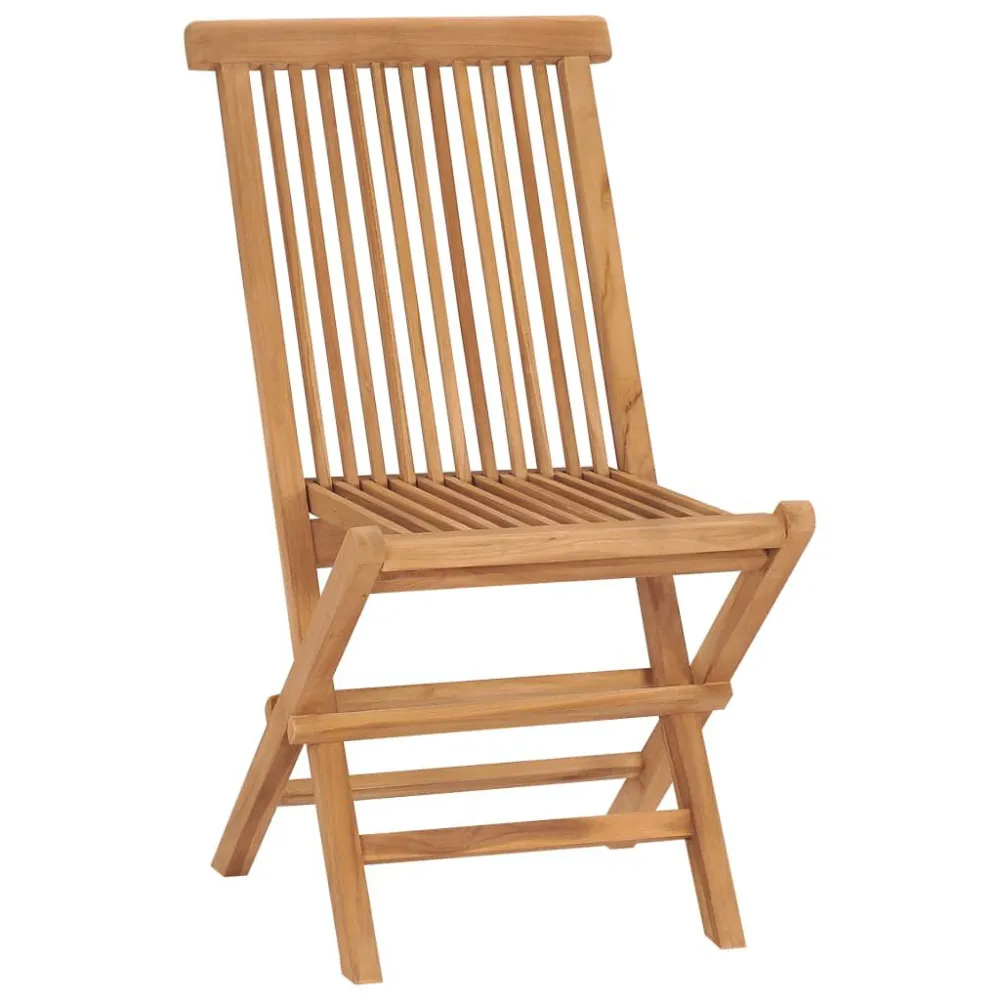 Sedie da Giardino Pieghevoli 6 pz Legno Massello di Teak