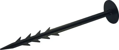 Set da 100 picchetti per fissaggio del telo pacciamatura plastica nero cm 20h