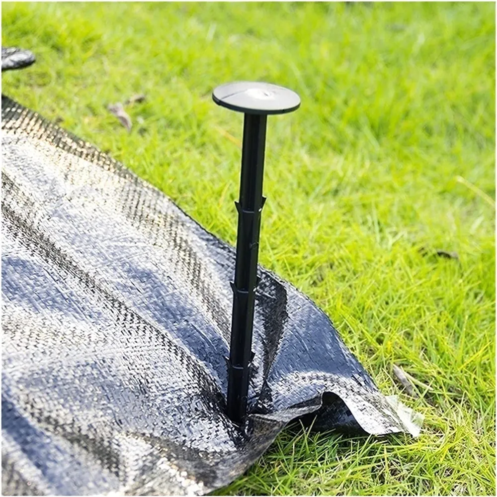 Set da 100 picchetti per fissaggio del telo pacciamatura plastica nero cm 20h