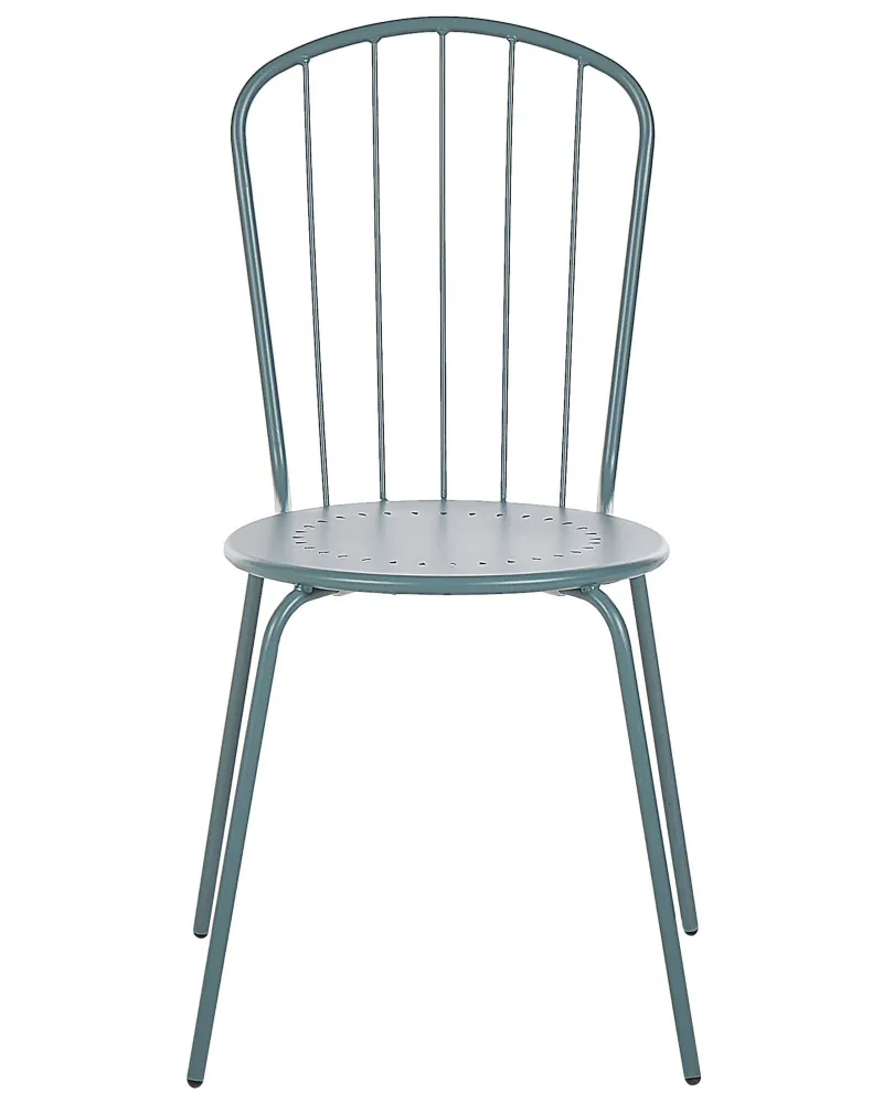 Set 8 Chairs CALVI metallo Light Blue