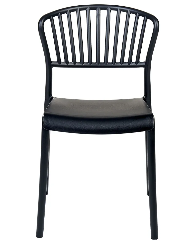 Set 4 Garden Chairs GELA Nero notte