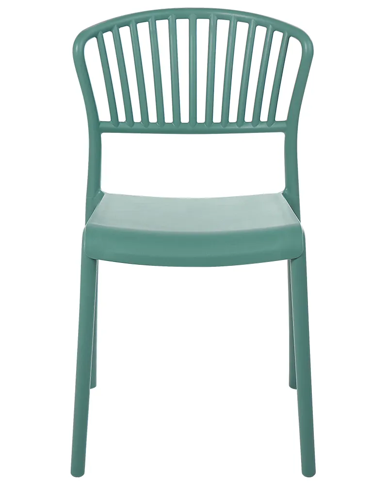 Set 4 Garden Chairs GELA Synthetic Material Mint Green