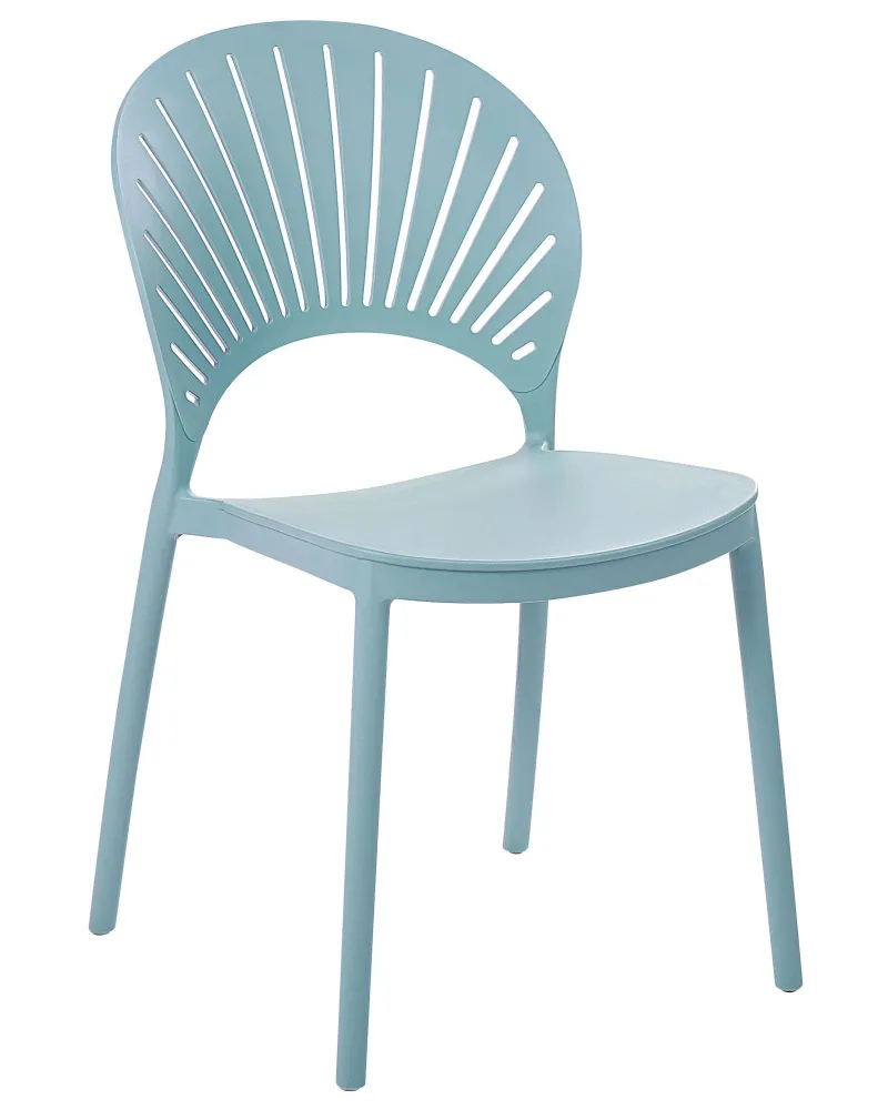 Set 4 Garden Chairs OSTIA Light Blue
