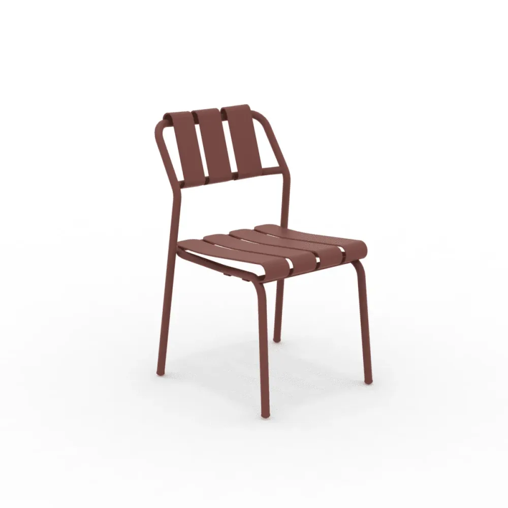 Set di sedie alluminio "Verdea" da giardino impilabili cm 50x58 83h