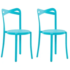 Set di 2 sedie da giardino CAMOGLI Materiale sintetico Turchese