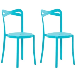 Set di 2 sedie da giardino CAMOGLI Materiale sintetico Turchese