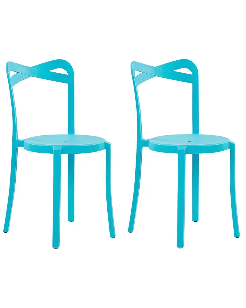 Set di 2 sedie da giardino CAMOGLI Materiale sintetico Turchese