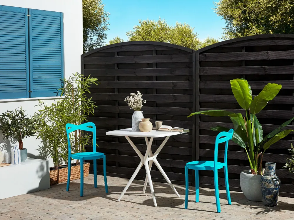 Set di 2 sedie da giardino CAMOGLI Materiale sintetico Turchese