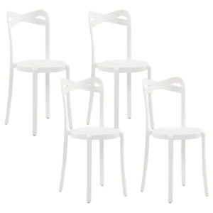 Set di 4 sedie da giardino CAMOGLI Materiale sintetico Bianco