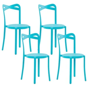 Set di 4 sedie da giardino CAMOGLI Materiale sintetico Turchese