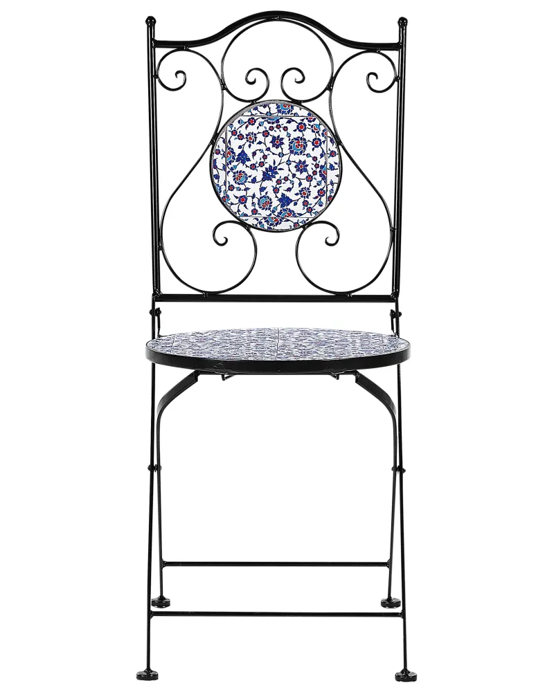 Set di 2 sedie da giardino CAMPRENA Metallo Nero