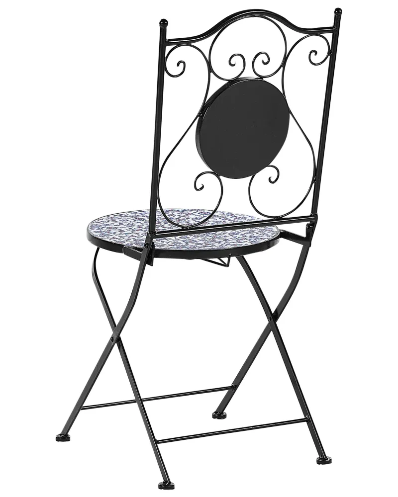 Set di 2 sedie da giardino CAMPRENA Metallo Nero