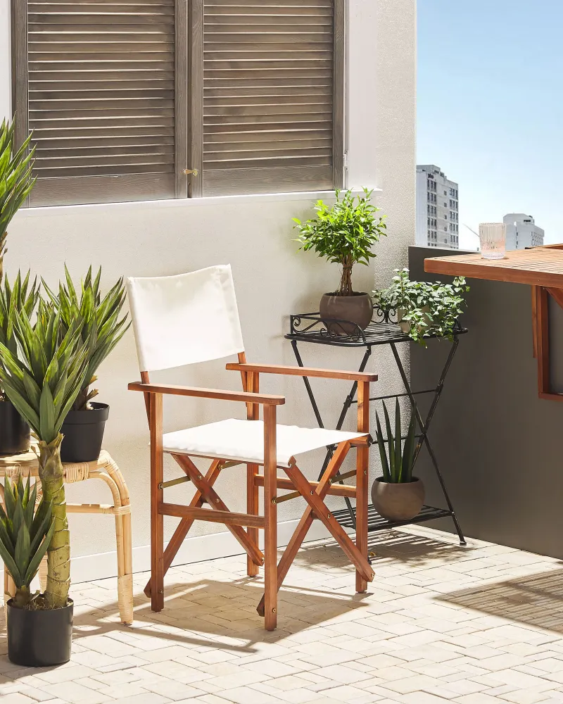 Set di 2 sedie da giardino CINE Legno d'acacia Verde trasparente