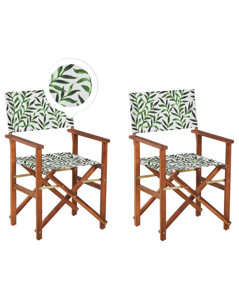 Set di 2 sedie da giardino CINE Legno d'acacia Legno tenebroso
