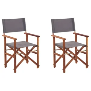 Set di 2 sedie da giardino CINE Legno d'acacia Grigio