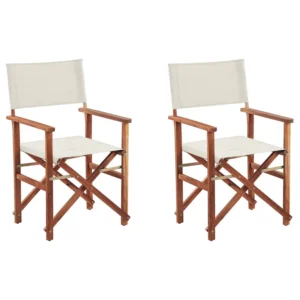 Set di 2 sedie da giardino CINE Legno d'acacia Bianco sudicio