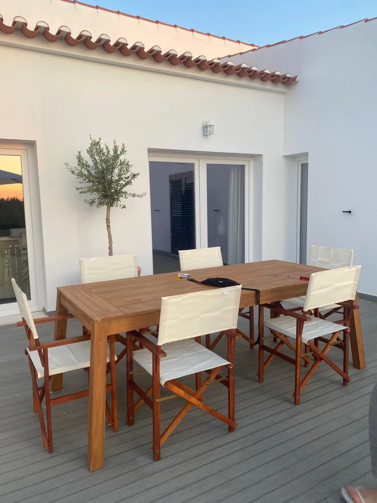 Set di 2 sedie da giardino CINE Legno d'acacia Bianco sudicio