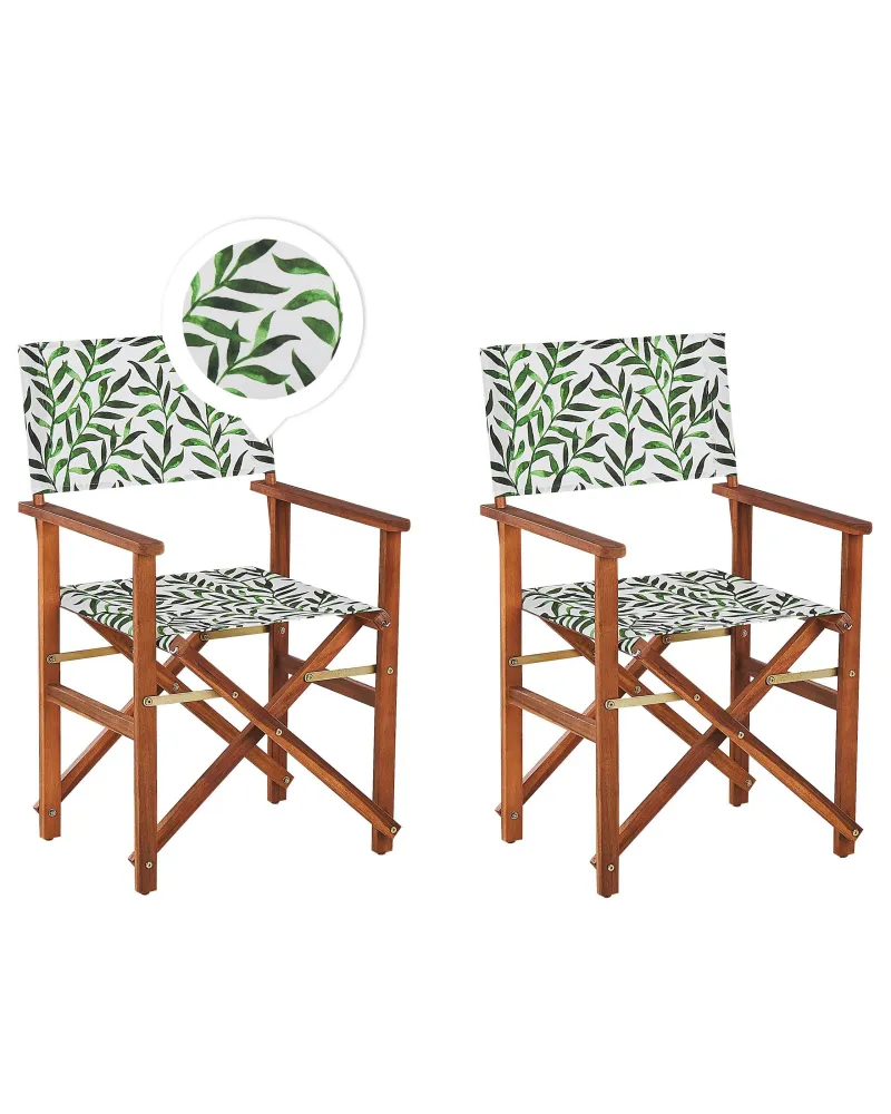 Set di 2 sedie da giardino CINE Legno d'acacia Legno nero