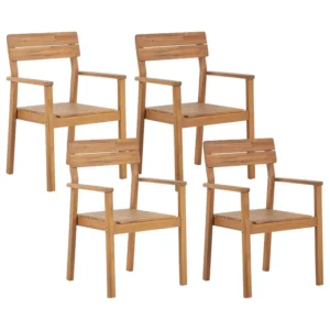 Set di 4 sedie da giardino FORNELLI Legno d'acacia Legno limpido